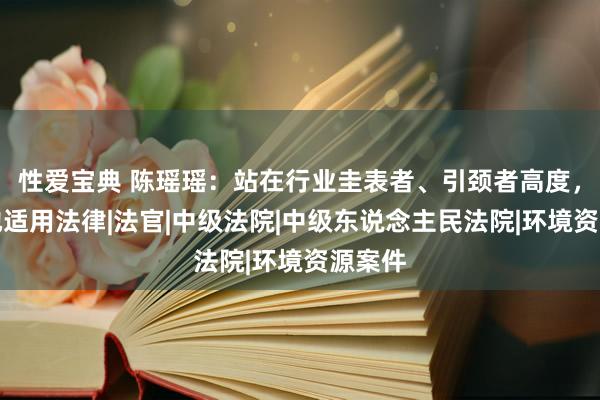 性爱宝典 陈瑶瑶：站在行业圭表者、引颈者高度，更好地适用法律|法官|中级法院|中级东说念主民法院|环境资源案件